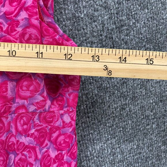 Vintage Plum Dress Small Floral Artsy Sleeveless Y2K Whimsical - Picture 7 of 9